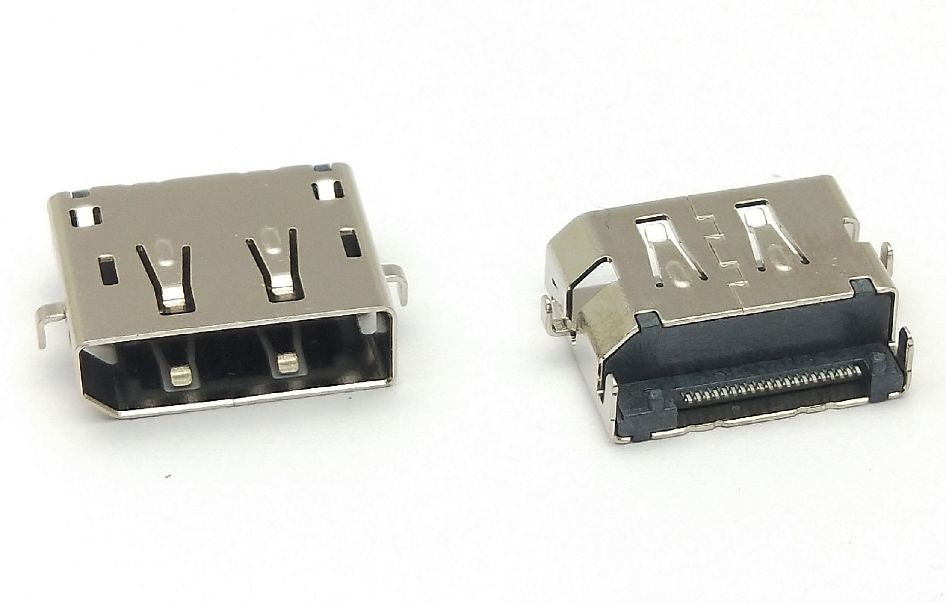 Display Port  母頭  SMT  沉板式  無(wú)翻邊，1.2 PCB 置中
